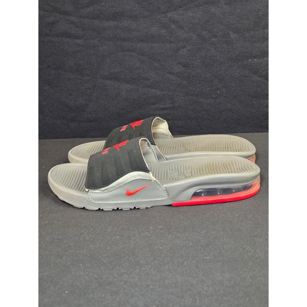 Nike Air Max Camden Slides Grey Black Crimson Kids Size 5Y CZ4665-002